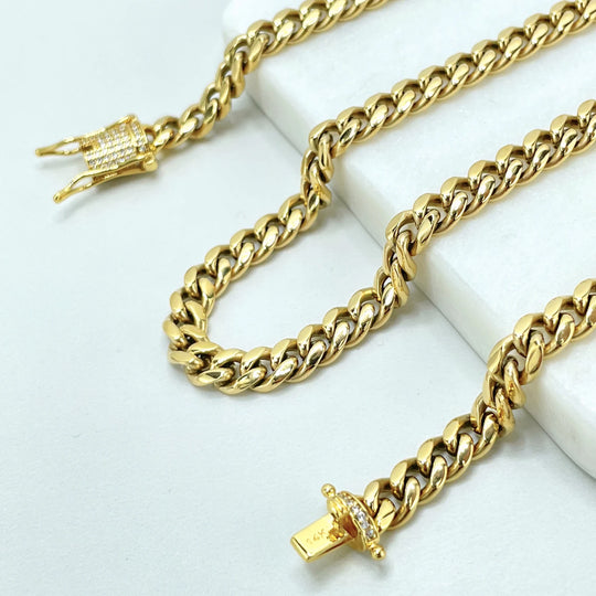 14k Gold Filled Cuban Link 6mm Bracelet or Chain