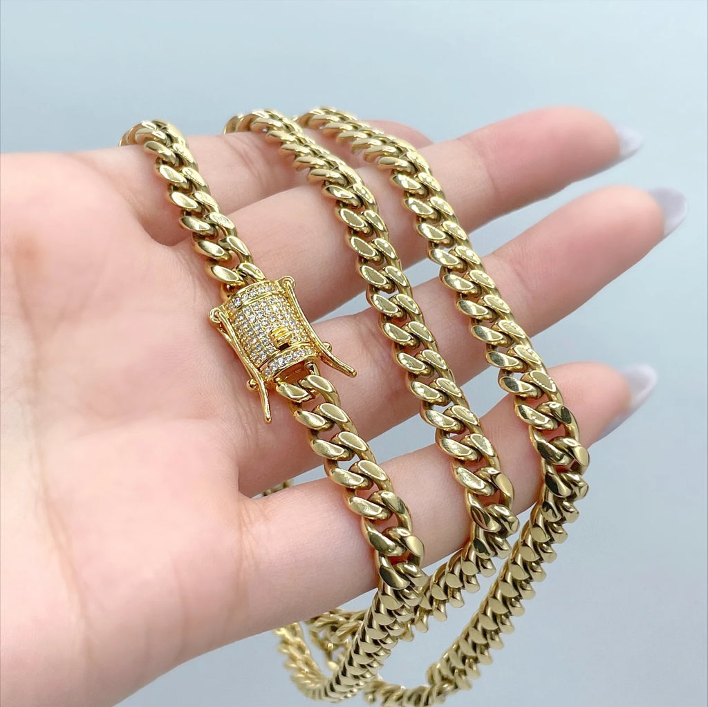 14k Gold Filled Cuban Link 6mm Bracelet or Chain
