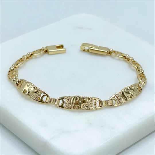 18k Gold Filled ID Slave Elephants Link