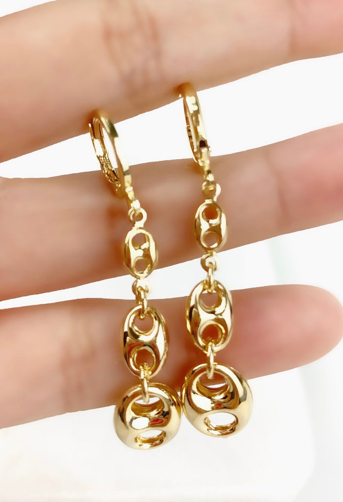 18k Gold Filled Mariner Drop Design Earrings