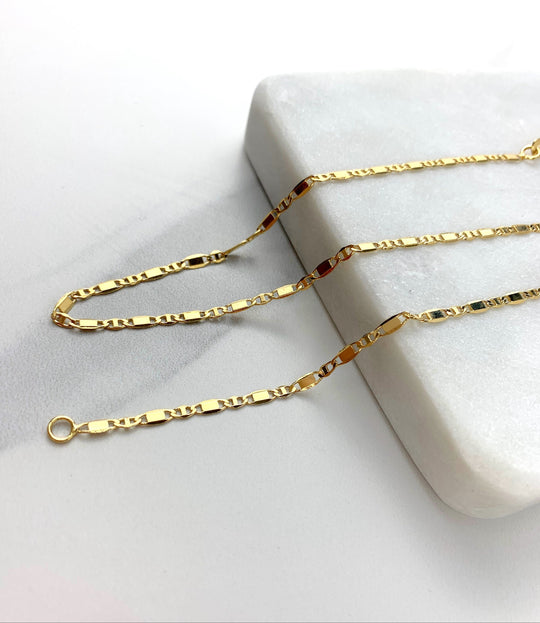 18k Gold Filled 2.5mm Mariner Anchor Link Chain