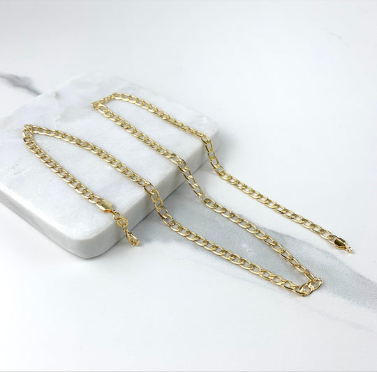 18k Gold Filled 4.5mm Cuban Link Chain