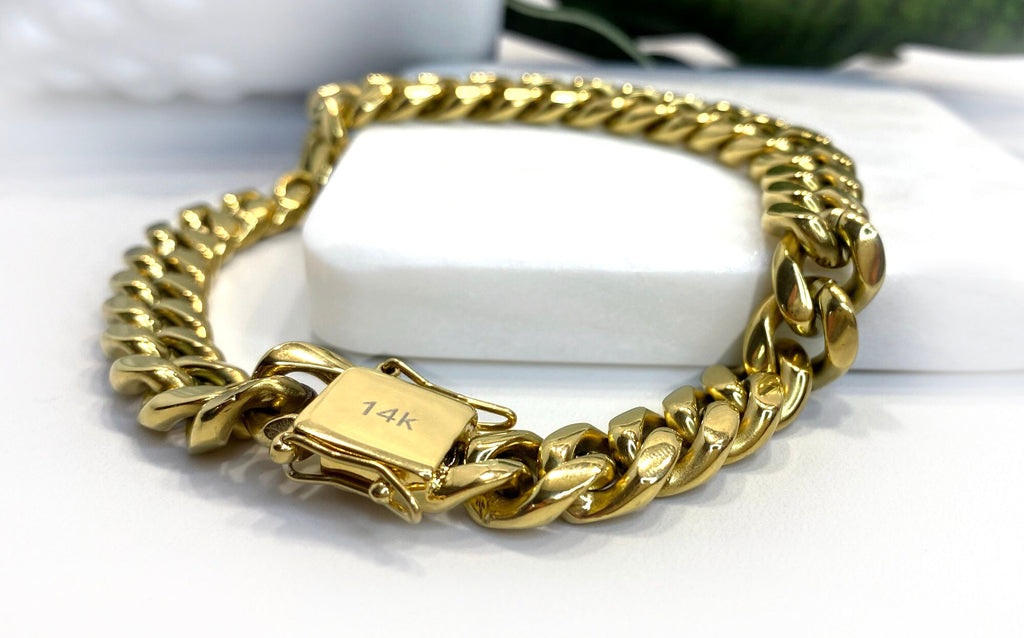 14k Gold Filled Miami Cuban Link 14mm Bracelet