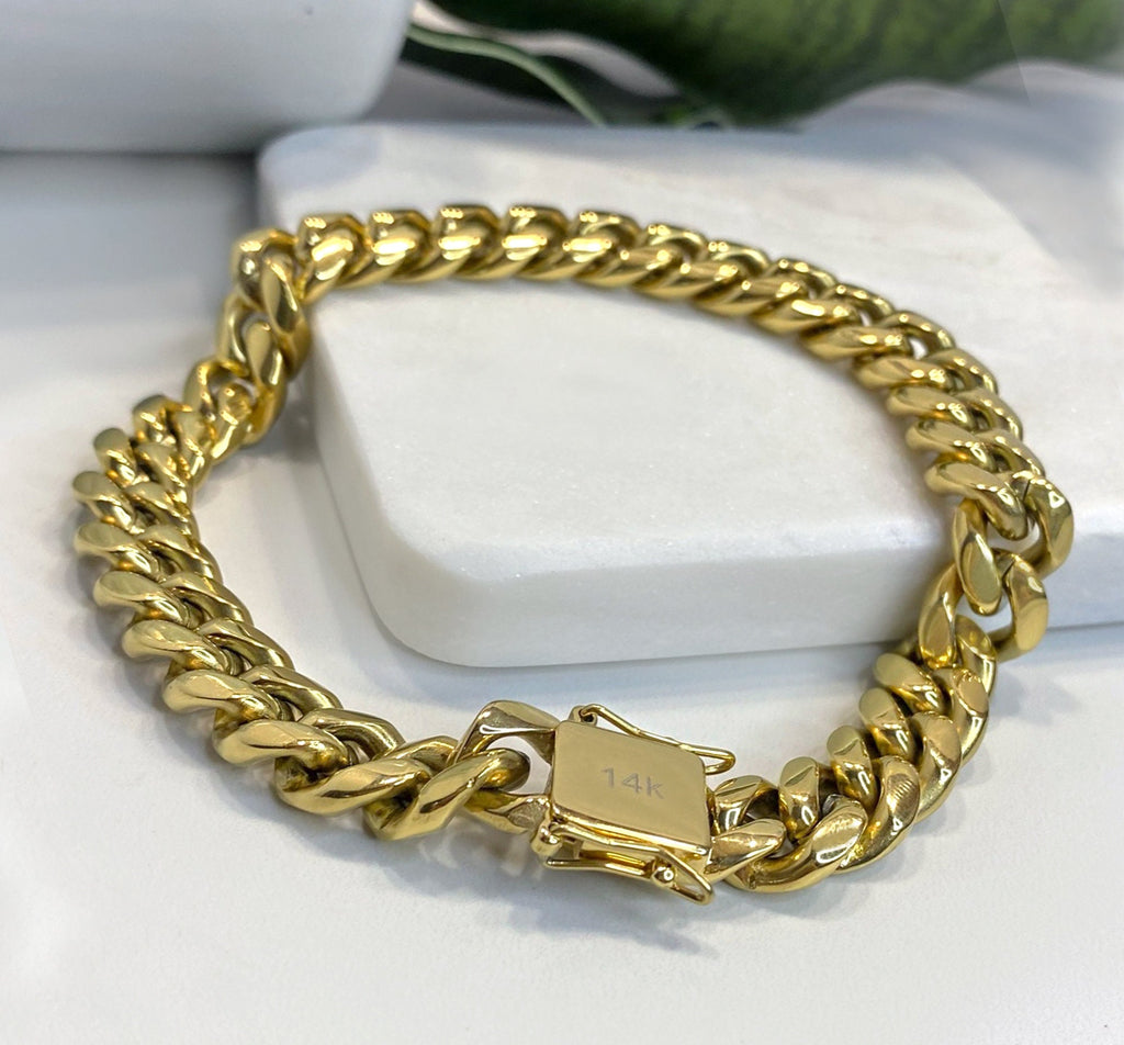 14k Gold Filled Miami Cuban Link 10mm Bracelet