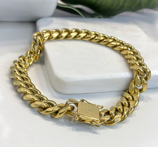 14k Gold Filled Miami Cuban Link Anklets