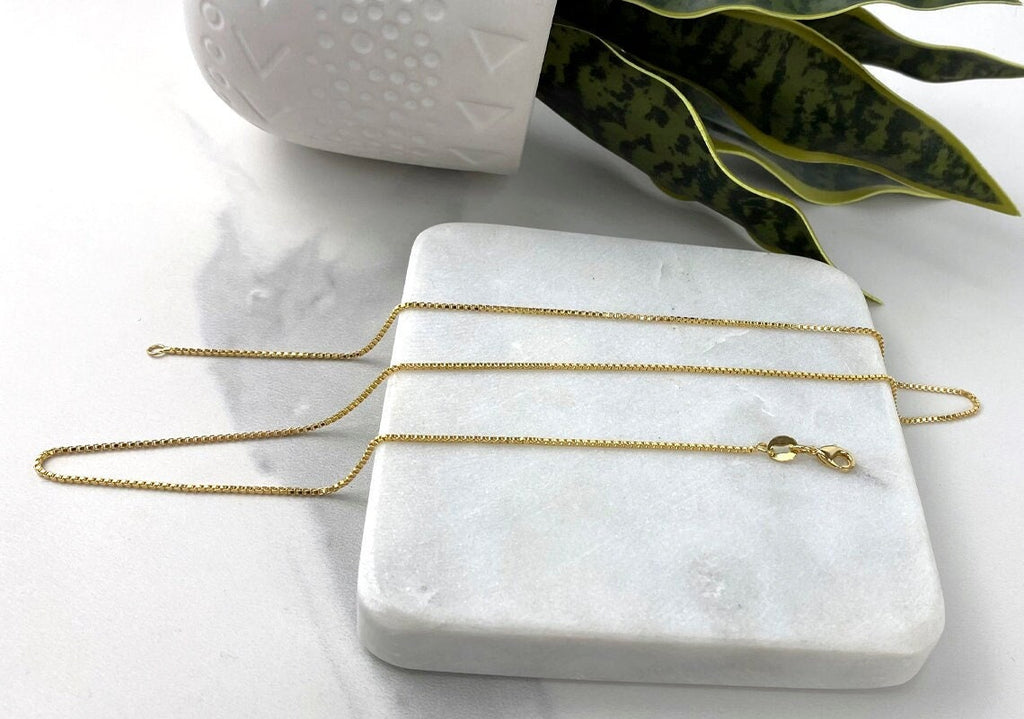18k Gold Filled 1mm Box Chain