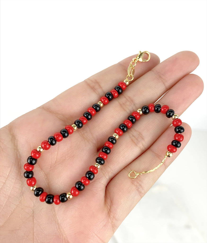 18k Gold Filled Beads Bracelet