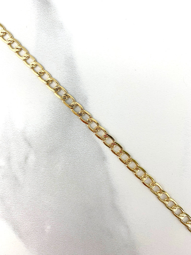 18k Gold Filled 4.5mm Cuban Link Chain