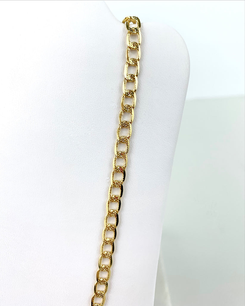 18k Gold Filled 4.5mm Cuban Link Chain
