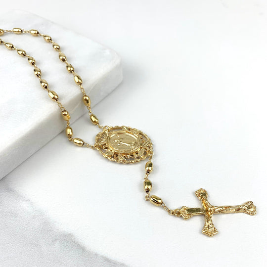 18k Gold Filled Beaded Divine Child Rosary
