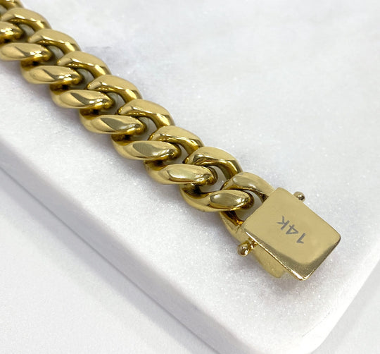 14k Gold Filled 12mm Cuban Link Chain Necklaces