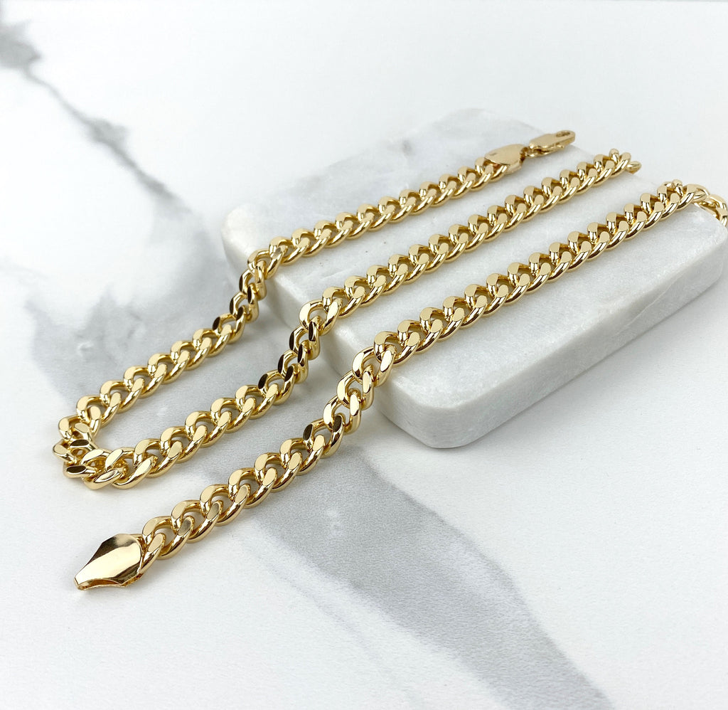 14k Gold Filled 9.5mm Cuban Link Chain or Bracelet