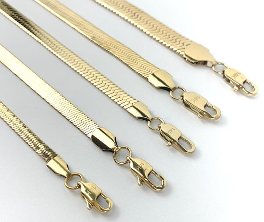 14k Gold Filled Herringbone Bracelet