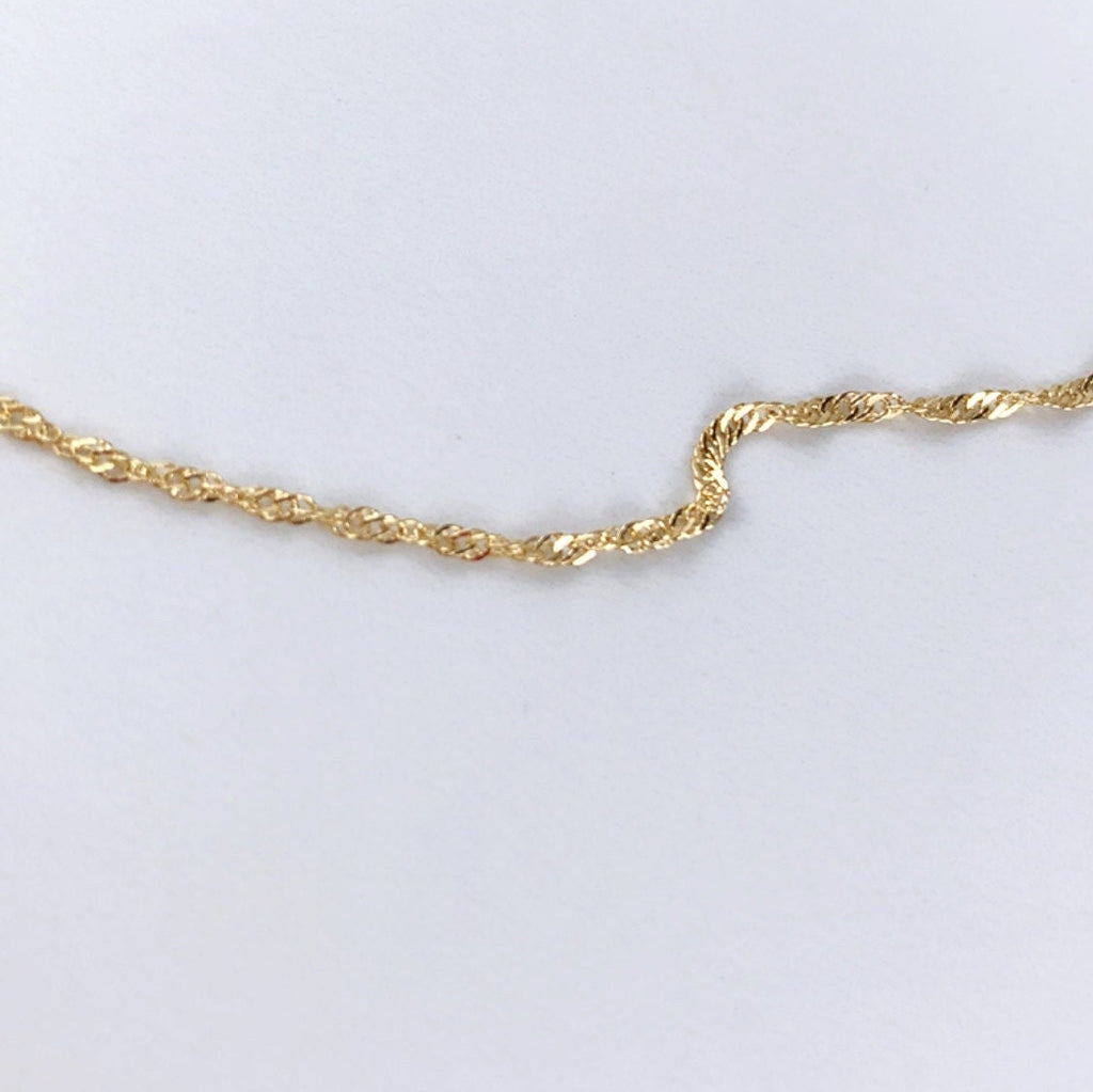 18k Gold Filled 1mm Singapore Chain