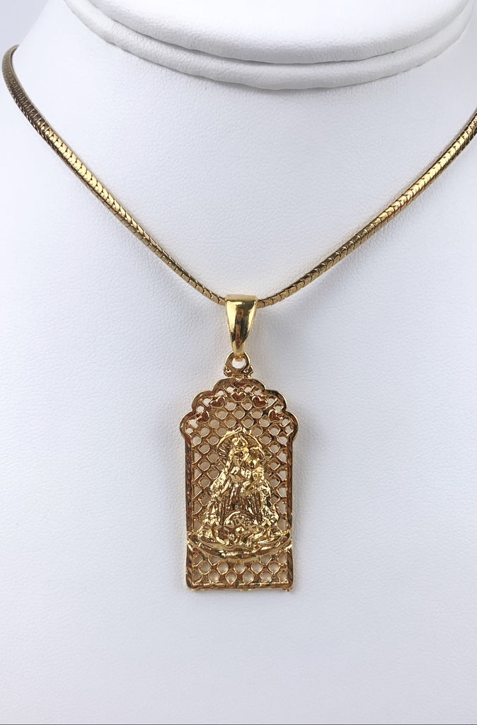 18k Gold Filled Snake Chain or Virgin de la Caridad Pendant