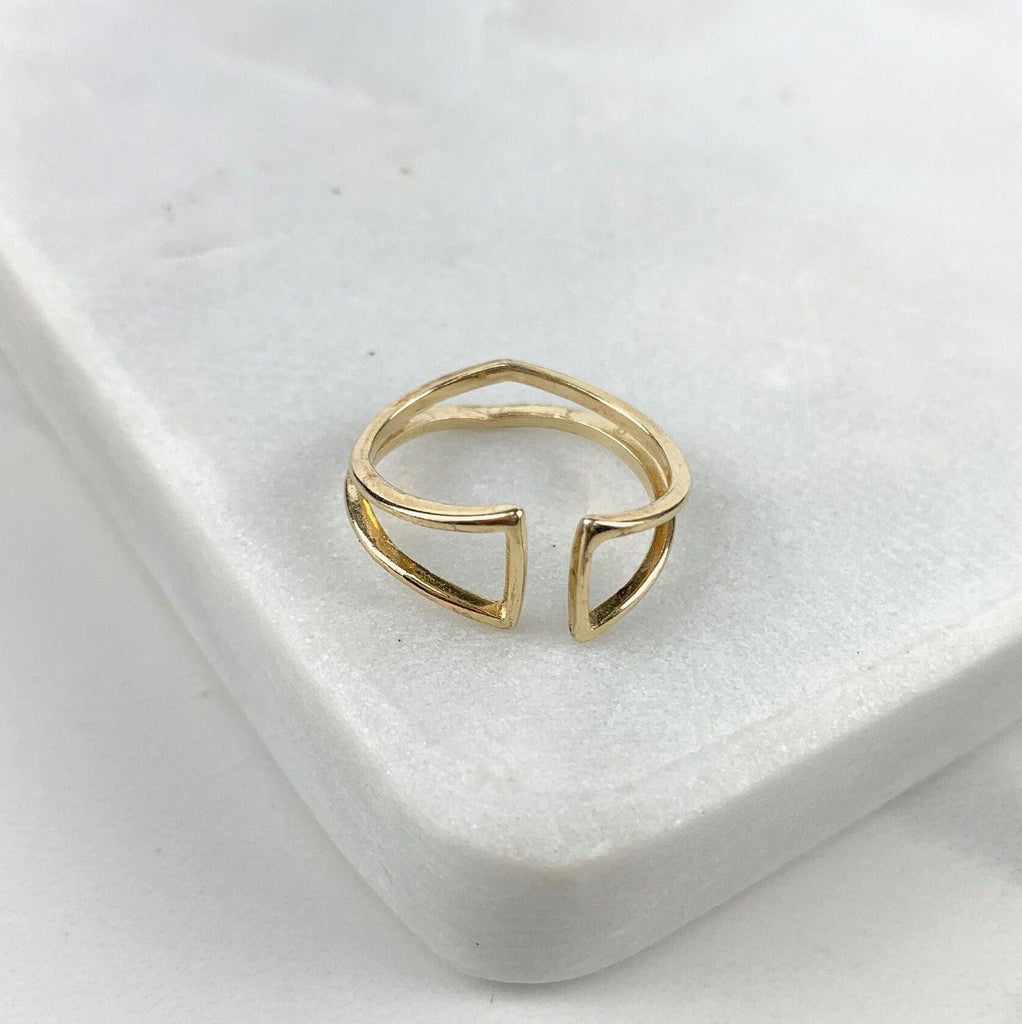 18k Gold Filled Crown Design Adjustable Ring