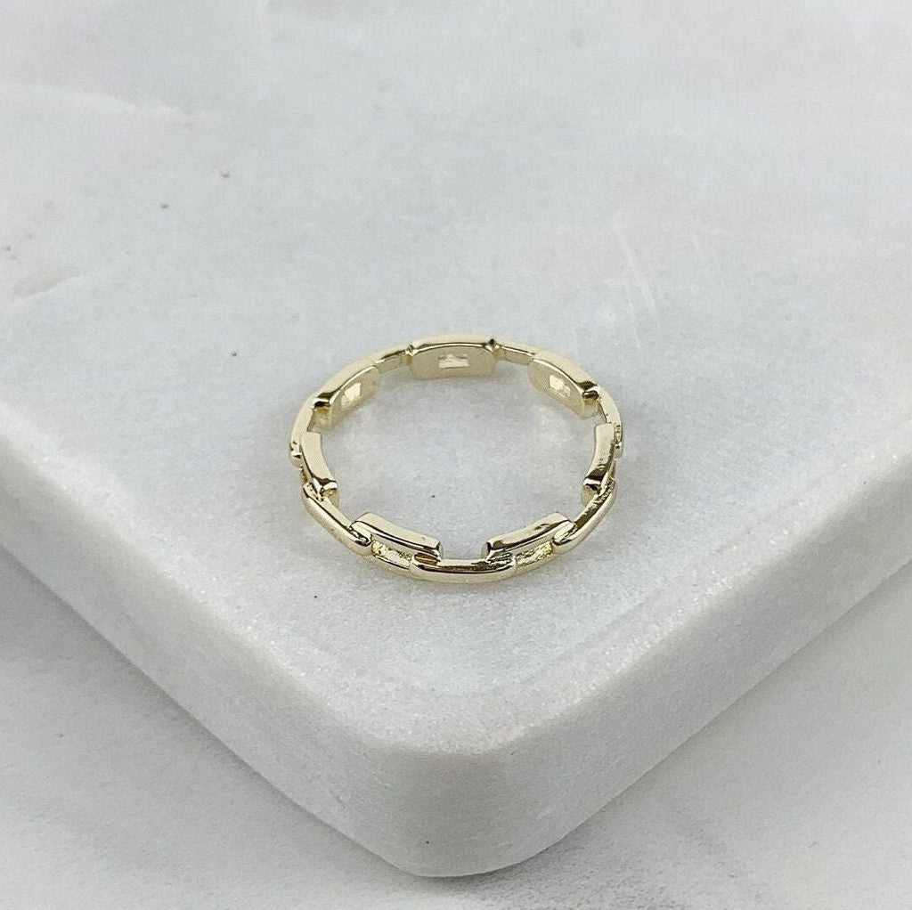 18k Gold Filled or Silver Filled Paperclip Stackable Ring