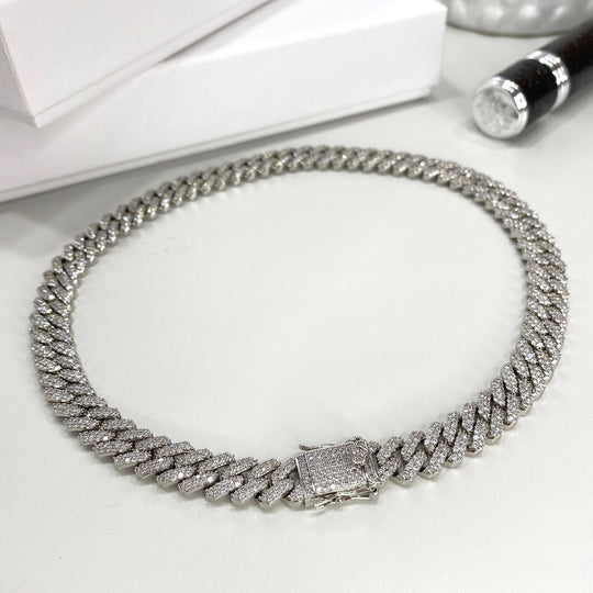 Silver Filled Iced CUBAN LINK Chain