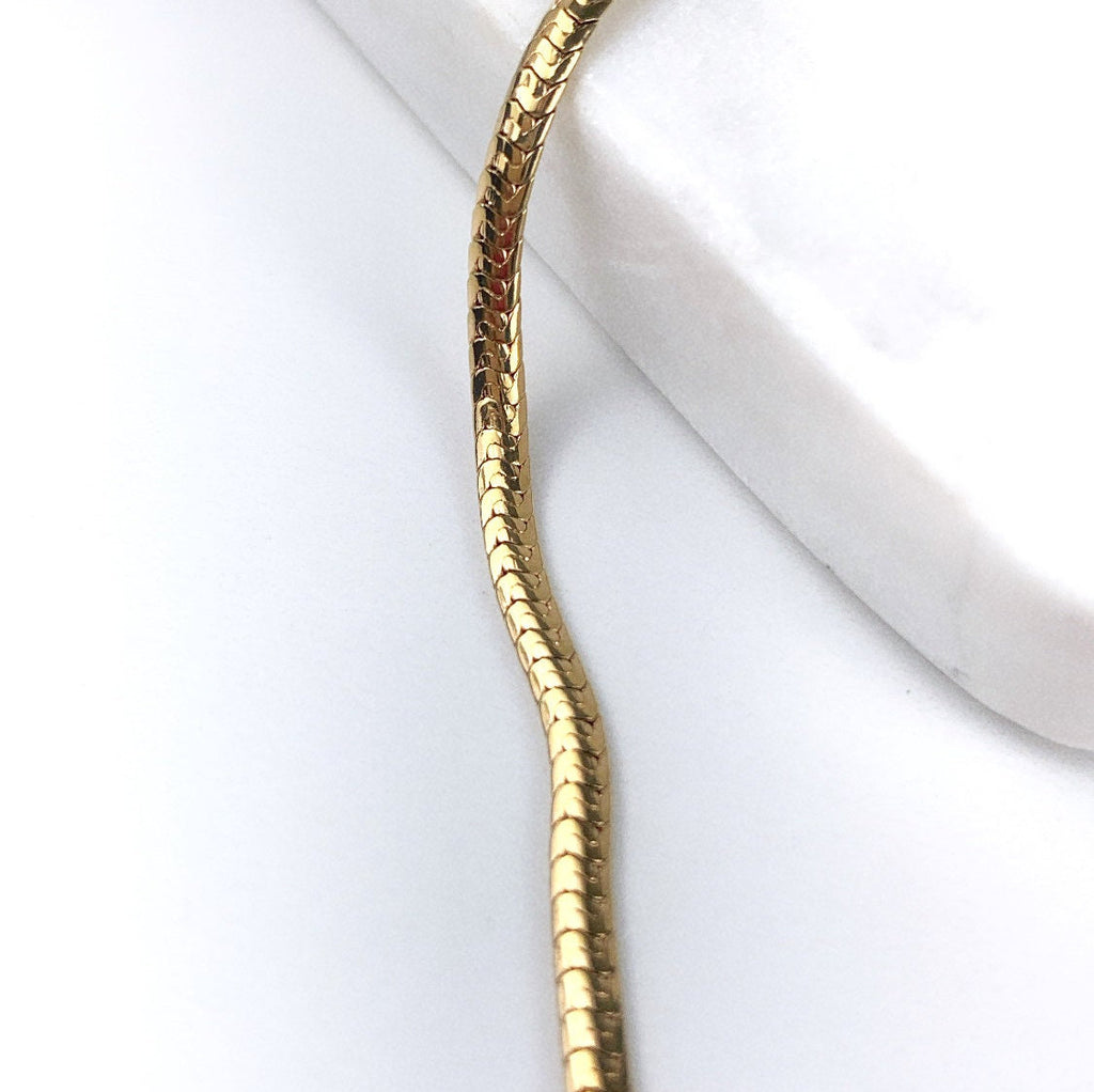 18k Gold Filled Snake Chain or Ankh Cross Pendant