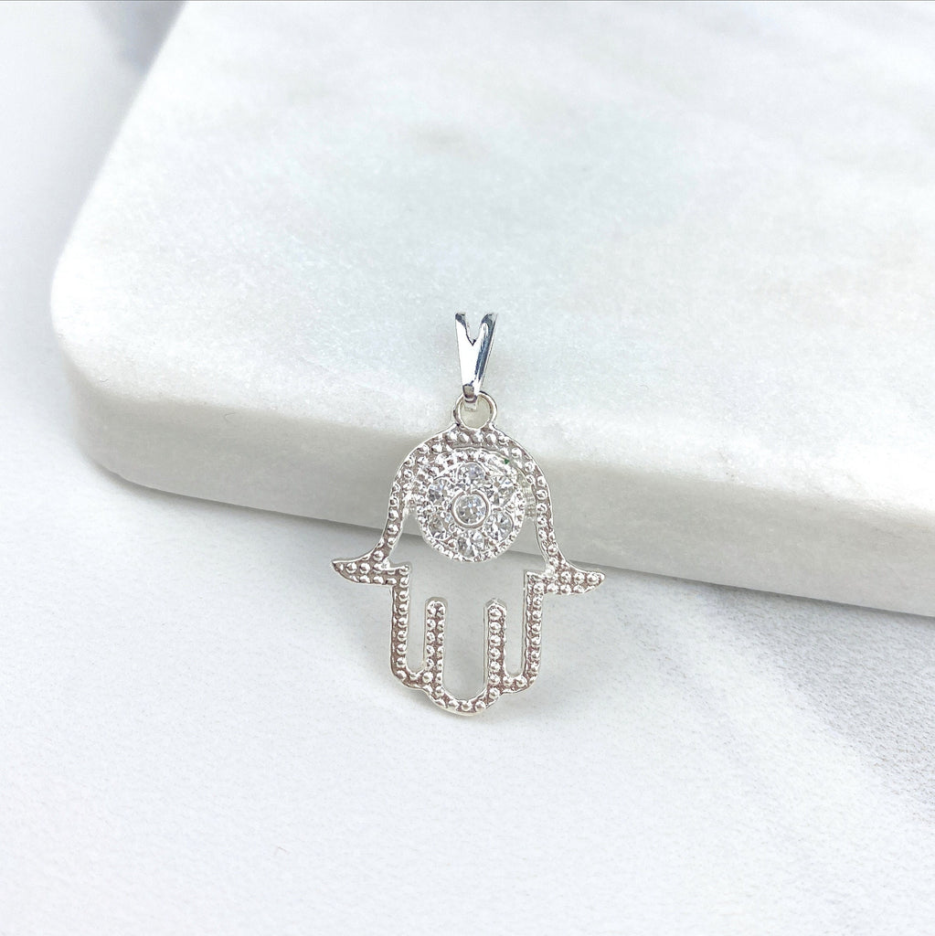 18k Gold Filled or Silver Filled Hamsa Hand Charms