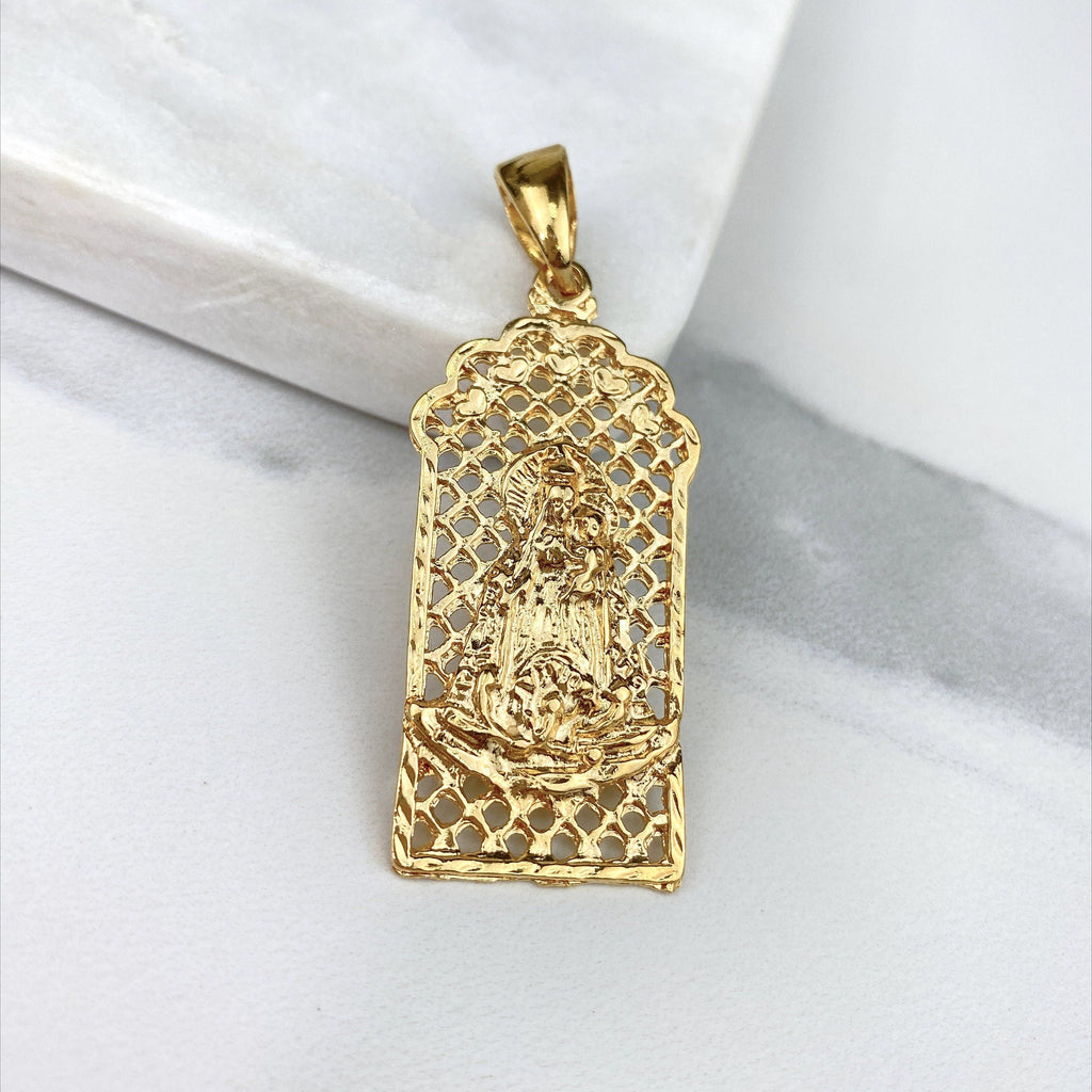 18k Gold Filled Snake Chain or Virgin de la Caridad Pendant