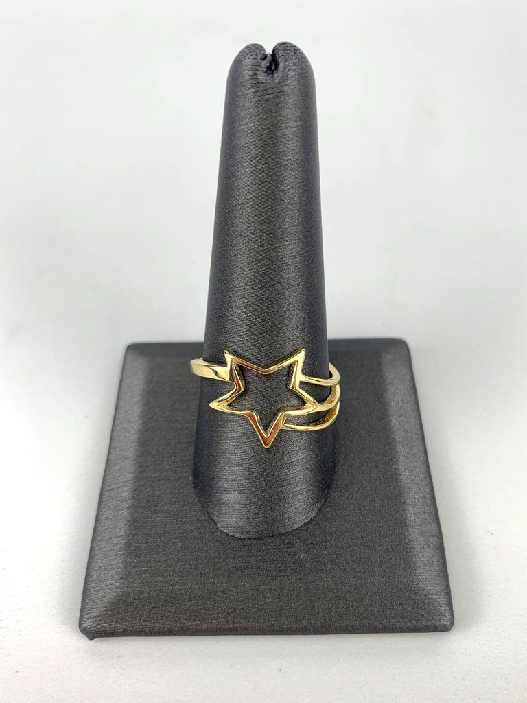 18k Gold Filled Parallel Crown or Star Adjustable Rings