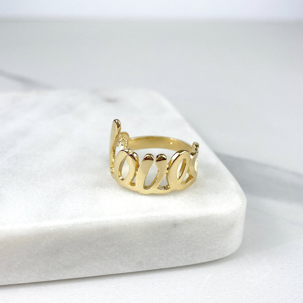 18k Gold Filled or Silver Filled Love Ring