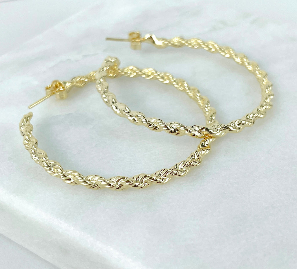18k Gold Filled Medium C-Hoop Earrings