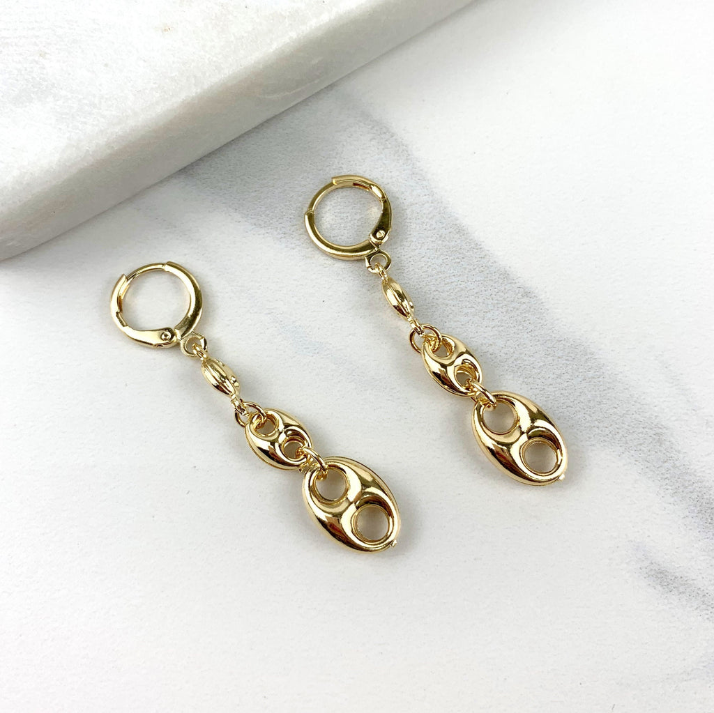 18k Gold Filled Mariner Drop Design Earrings