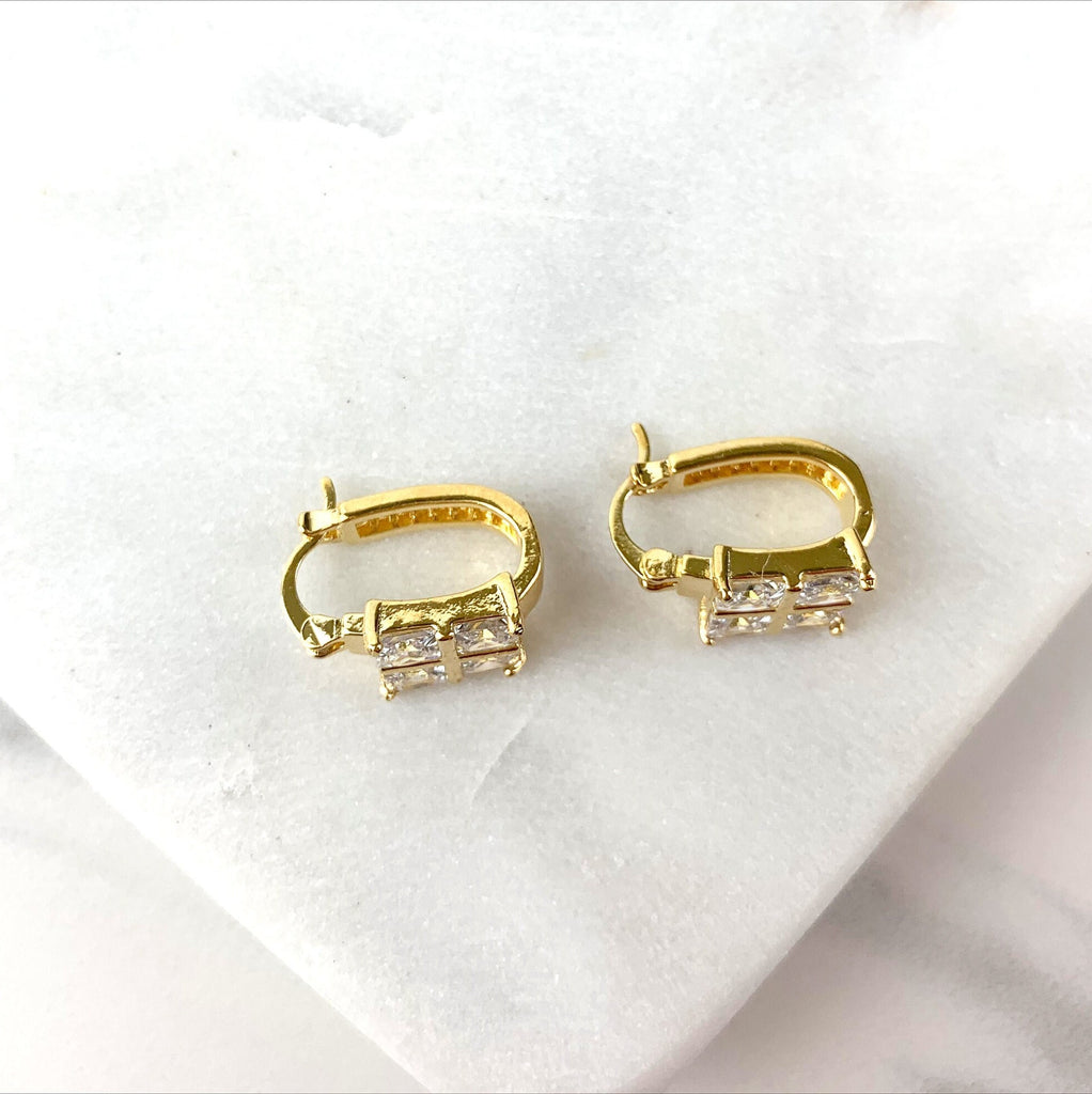 18k Gold Filled Square Hoop Earrings