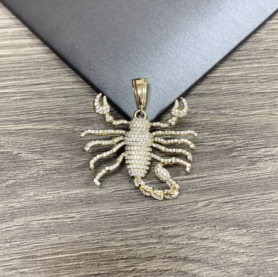 18k Gold Filled Iced Scorpion Pendant