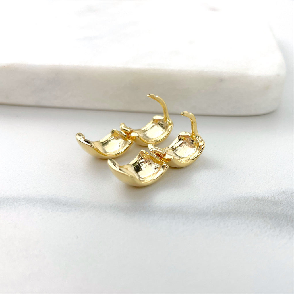 18K Gold Filled 15mm Petite Clicker Hoops Earrings