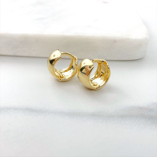 18K Gold Filled 15mm Petite Clicker Hoops Earrings