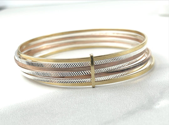 18k Gold Filled Three Color Bracelet