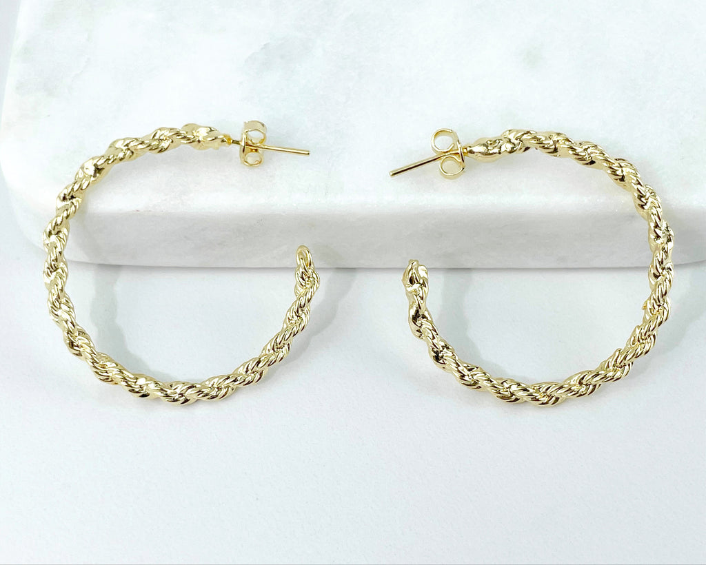 18k Gold Filled Small 35mm, C-Hoop Closure