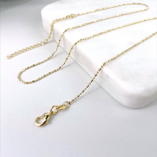 18k Gold Filled Dash Dot Link Chain