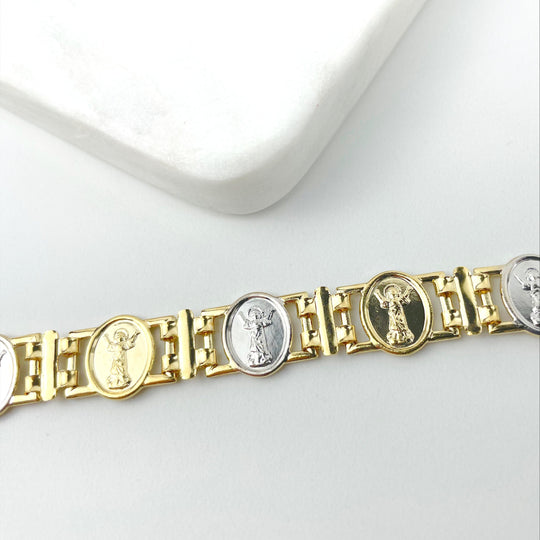 18k Gold Filled Two Tone Divino Nino Bracelet