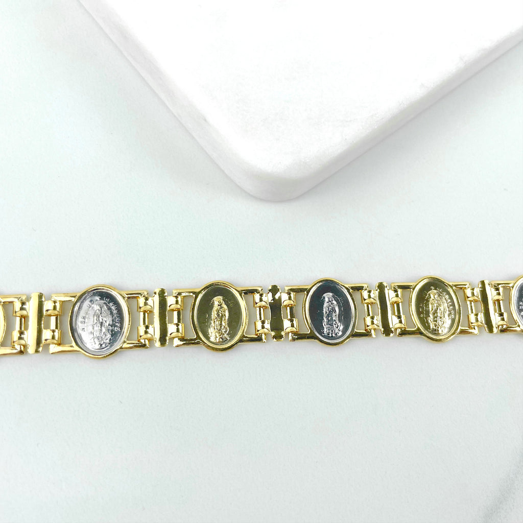 18k Gold Filled Two Colors Guadalupe's Virgin Bracelet